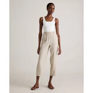 Quince 100% European Linen Pants Size XL Flax Beige NWT Natural Fibers